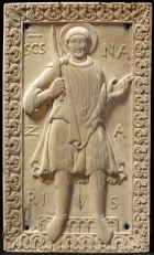 Elfenbeinerne Nazariustafel (Hannover, Museum August Kestner, Inv.-Nr. 410, Vorderseite)