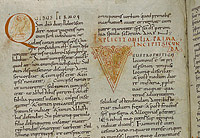 Manuscript with red initials